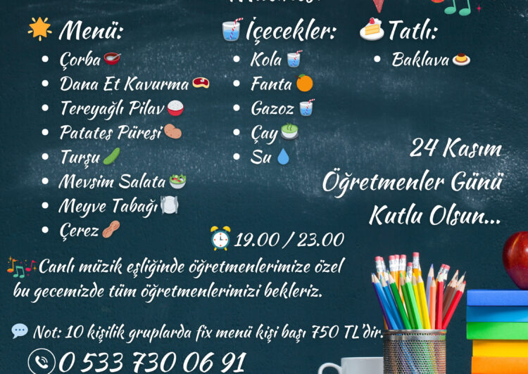 Öğretmenler Günü Matinesi Canlı Müzik Eğlence Mekanı